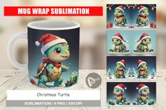 Mug Wrap Design Cartoon Christmas Turtle Product Image 1