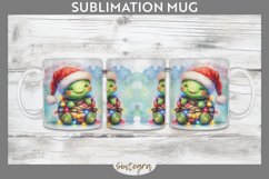 Christmas Turtle v1 Entangled in Lights Mug Wrap Sublimation Product Image 1