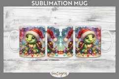 Christmas Turtle v3 Entangled in Lights Mug Wrap Sublimation Product Image 1