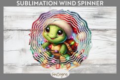 Christmas Turtle v3 Entangled in Lights Wind Spinner Sublima Product Image 1