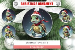 Christmas Ornaments Cartoon Christmas Turtle Product Image 1