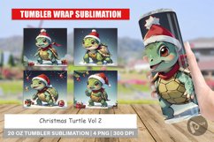 Tumbler Wrap Cartoon Christmas Turtle Product Image 1