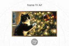 Christmas cat Frame TV ar