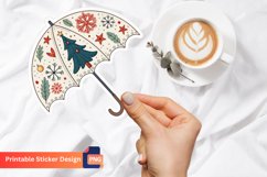 Christmas Umbrella Sticker, Christmas Umbrella Decal Product Image 1