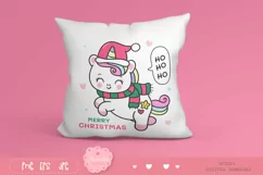 Christmas unicorn clipart cute kawaii drawing fairytale Product Image 4