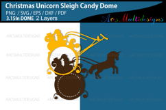 Christmas Unicorn Sleigh Candy Dome Product Image 2