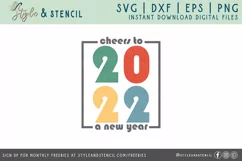 Cheers to New Year 2022 SVG - New Year PNG Product Image 2