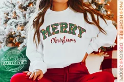 Merry Christmas sublimation, faux embroidery Christmas png Product Image 1