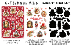 Christmas Vibe Stickers |Png/Jpeg Print and cut Product Image 2