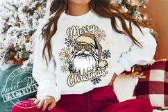 Merry Christmas sublimation design, retro Christmas png Product Image 2