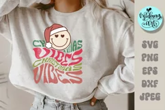 Christmas vibes svg, christmas png, christmas sublimation Product Image 1