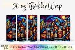 Stained Glass Christmas Tumbler Wrap Sublimation Bundle Product Image 3