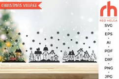 christmas village svg, christmas decor svg, snowy village svg, christmas houses svg, christmas scene svg, winter street svg, xmas village svg, christmas facades svg, christmas landscape svg, christmas town svg, winter scenes svg