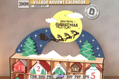Christmas Advent Calendar Laser Cut |Christmas Village| Xmas Product Image 3