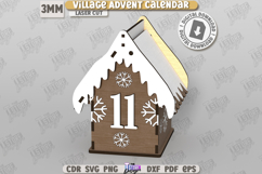 Christmas Advent Calendar Laser Cut |Christmas Village| Xmas Product Image 8