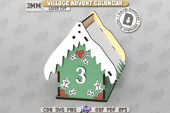 Christmas Advent Calendar Laser Cut |Christmas Village| Xmas Product Image 5