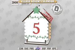 Christmas Advent Calendar Laser Cut |Christmas Village| Xmas Product Image 6