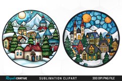 Christmas Village Sublimation PNG Clipart Product Image 1