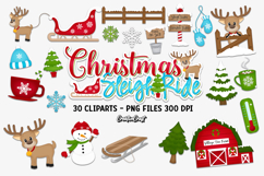 Christmas Digital Paper and Clipart png, illustration Product Image 3