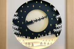Christmas Village 3D Shadow Box SVG Layered Paper Cut Product Image 7