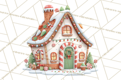 Christmas Village Clipart, Holiday Houses Clip Art PNG Product Image 4