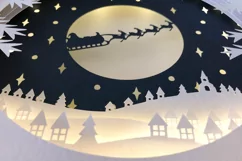 Christmas Village 3D Shadow Box SVG Layered Paper Cut Product Image 5