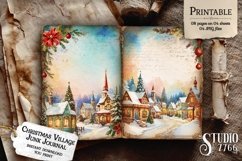 Christmas Village Junk Journal Pages Product Image 3