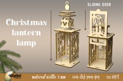3D Christmas Lantern Laser Cut. Christmas Decor SVG Product Image 3