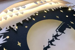 Christmas Village 3D Shadow Box SVG Layered Paper Cut Product Image 6