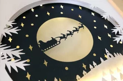 Christmas Village 3D Shadow Box SVG Layered Paper Cut Product Image 8
