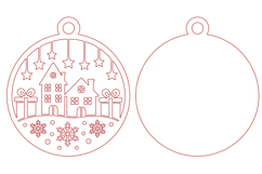 Christmas Village Laser Cut SVG Product Image 2