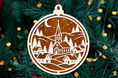 Christmas Village Ornament Laser Cut SVG Product Image 2