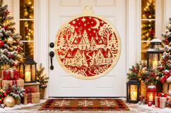 Christmas Village Ornament Laser Cut SVG Product Image 3
