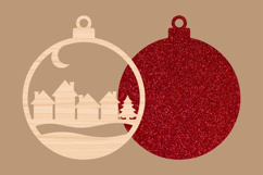 Christmas Village Ornament SVG Product Image 2