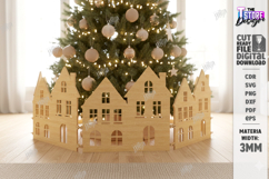 Christmas Village Laser Cut|Christmas Tree Skirt|Home Decor Product Image 1
