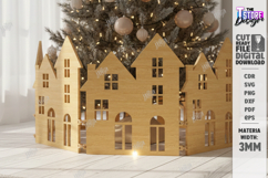 Christmas Village Laser Cut|Christmas Tree Skirt|Home Decor Product Image 1