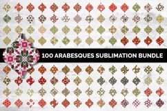 Arabesque Ornament Christmas Sublimation Bundle Tiles PNG Product Image 1