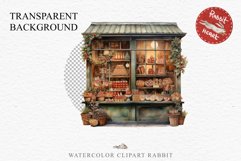 Christmas Vintage Candy Storefront House Winter Shop Clipart Nursery wall art card making collage printable files xmas decor junk journal sublimation santa watercolor Vintage Christmas Santa House clipart, candy storefront, winter shop bakery Decor