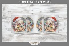 Christmas Vintage Freezin&#039; Lab Entangled Mug Wrap Sublimatio Product Image 1