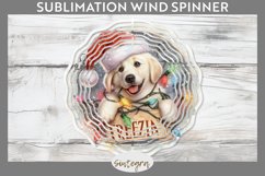 Christmas Vintage Freezin&#039; Lab Entangled Wind Spinner Sublim Product Image 1