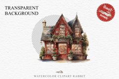 Christmas Vintage Storefront House Santa Winter Shop Clipart  Nursery wall art card making collage printable files xmas decor junk journal sublimation santa watercolor Vintage Christmas Santa House clipart, christmas storefront, winter shop bakery Decor