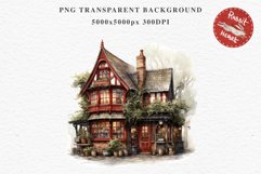 Christmas Vintage Storefront House Santa Winter Shop Clipart  Nursery wall art card making collage printable files xmas decor junk journal sublimation santa watercolor Vintage Christmas Santa House clipart, christmas storefront, winter shop bakery Decor