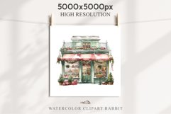 Christmas Vintage Storefront Store House Winter Shop Clipart Nursery wall art card making collage printable files xmas decor junk journal sublimation santa watercolor Vintage Christmas Santa House clipart, candy storefront, winter shop bakery Decor