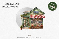 Christmas Vintage Storefront Store House Winter Shop Clipart Nursery wall art card making collage printable files xmas decor junk journal sublimation santa watercolor Vintage Christmas Santa House clipart, candy storefront, winter shop bakery Decor