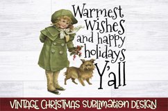 Warmest Wishes Y'all PNG | Farmhouse Christmas Sublimation Product Image 1