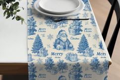 Christmas Story 12 Blue Toile de Jouy Seamless Patterns Product Image 11