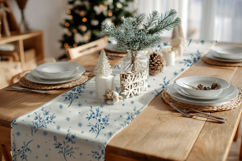 Christmas Story 12 Blue Toile de Jouy Seamless Patterns Product Image 3