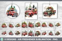 Bundle of six Watercolor Christmas Air Freshener designs.