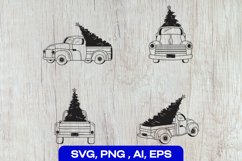 Christmas Vintage Truck Collection SVG Product Image 3