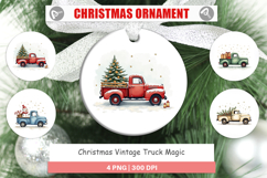 Christmas Vintage Truck Ornament Product Image 1